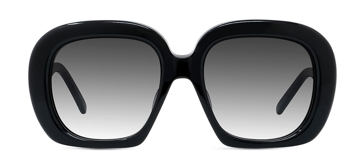Loewe Curvy LW 40113 U 01B Oval Sunglasses - Black