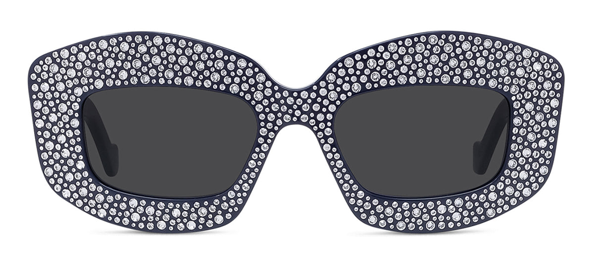 Loewe Starry Night Anagram LW 4114 IS 90A Geometric Sunglasses - Black