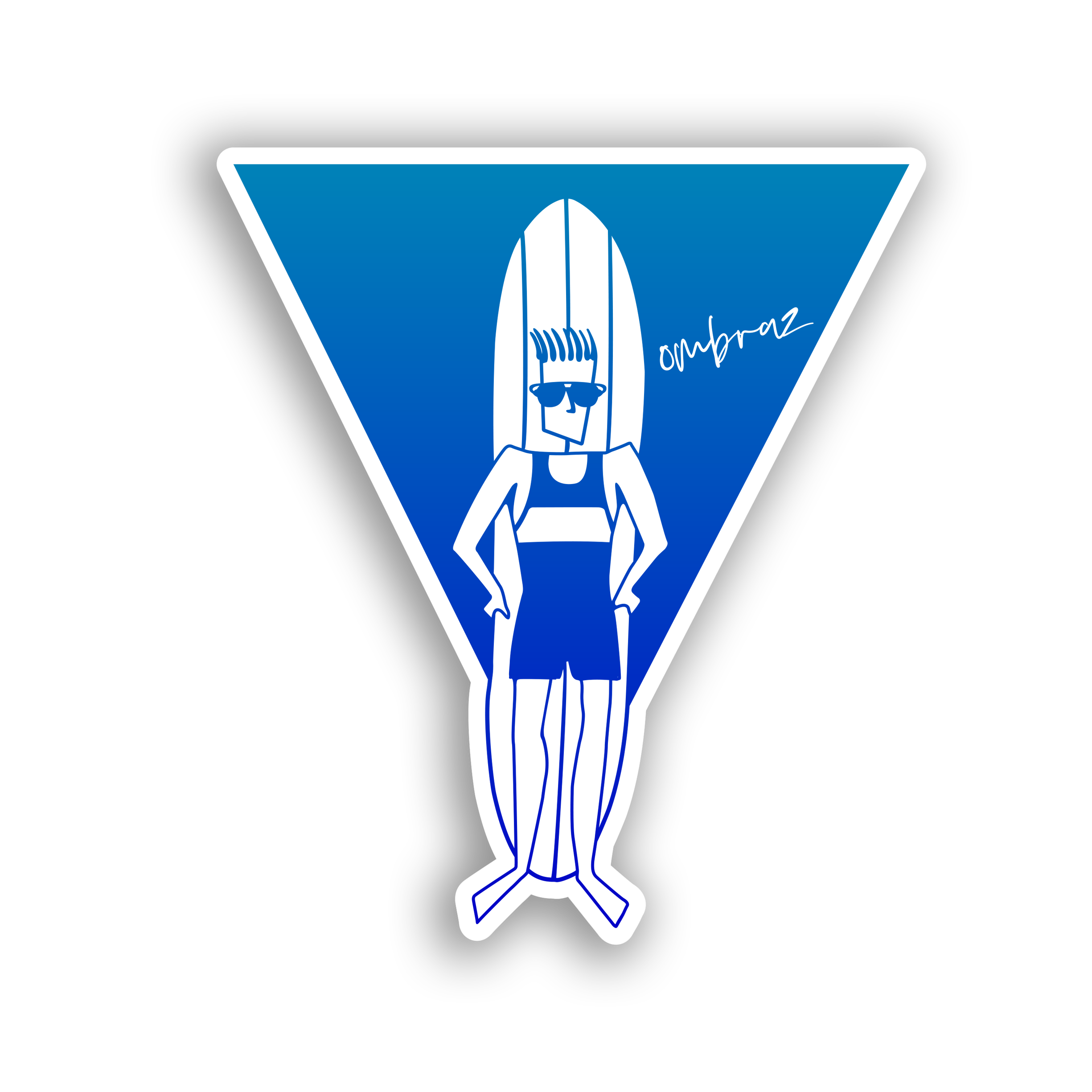 The Longboarder Sticker