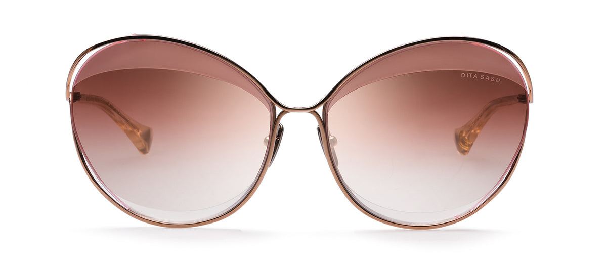 Dita Sasu DTS516-64-02 Oval Sunglasses - Rose Gold