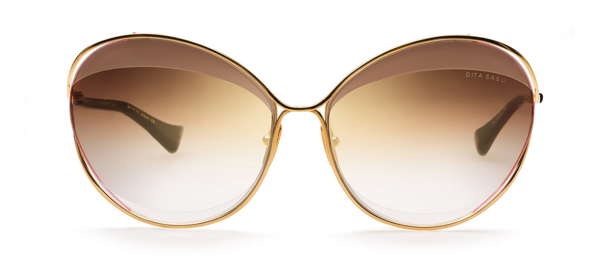 Dita Sasu DTS516-64-03 Oval Sunglasses - Gold