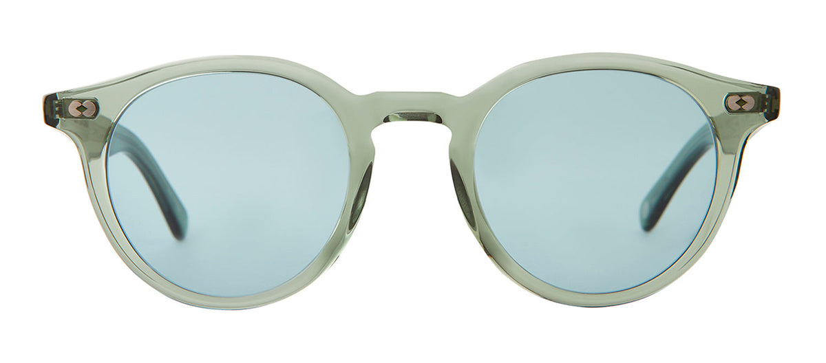 Garrett Leight CLUNE X 2129 JUN/PBLU Round Sunglasses - Green