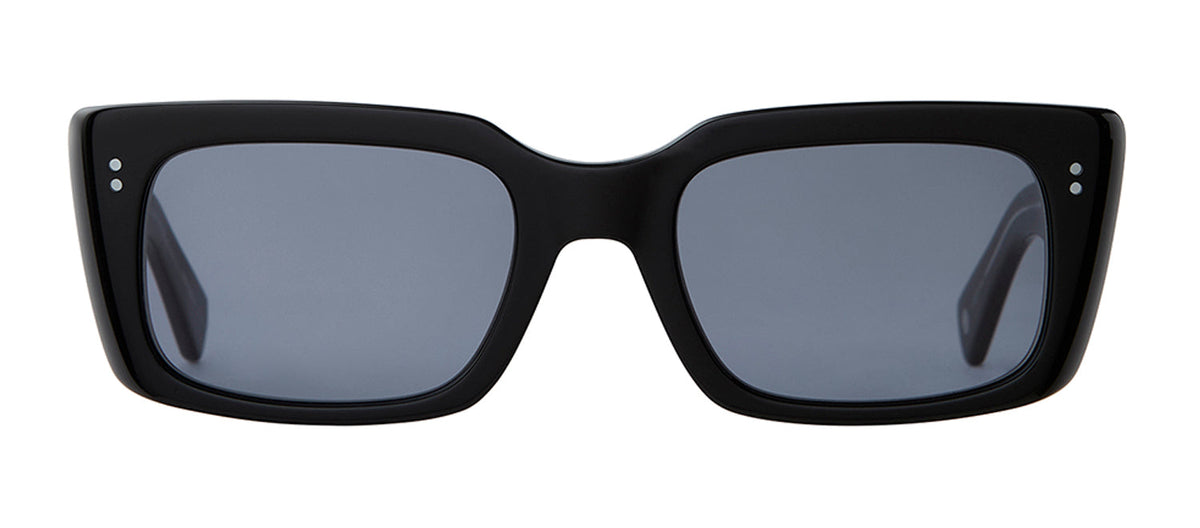 Garrett Leight GL 3030 2126 BK/SFNVY Square Sunglasses - Black