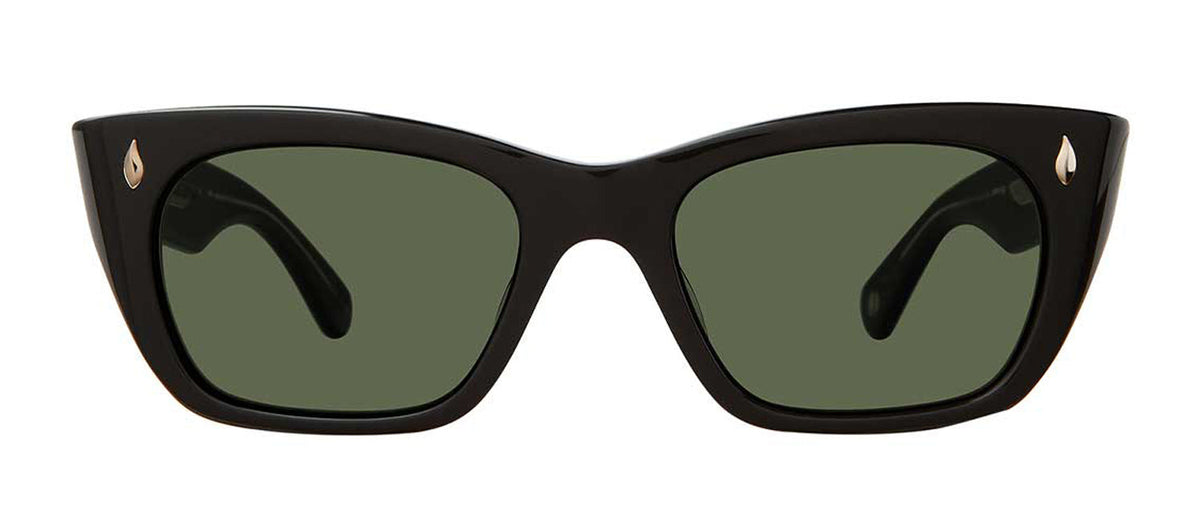 Garrett Leight WEBSTER 2138-49-BK/G15 Square Sunglasses - Black