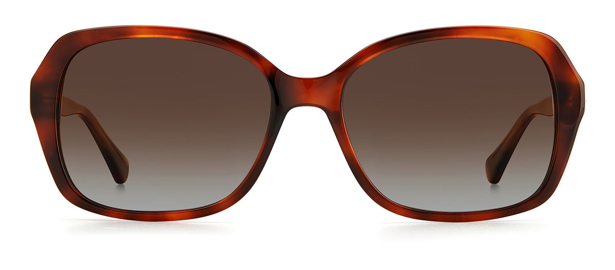 Kate Spade YVETTE/S LA 0086 Oversized Square Polarized Sunglasses - Havana