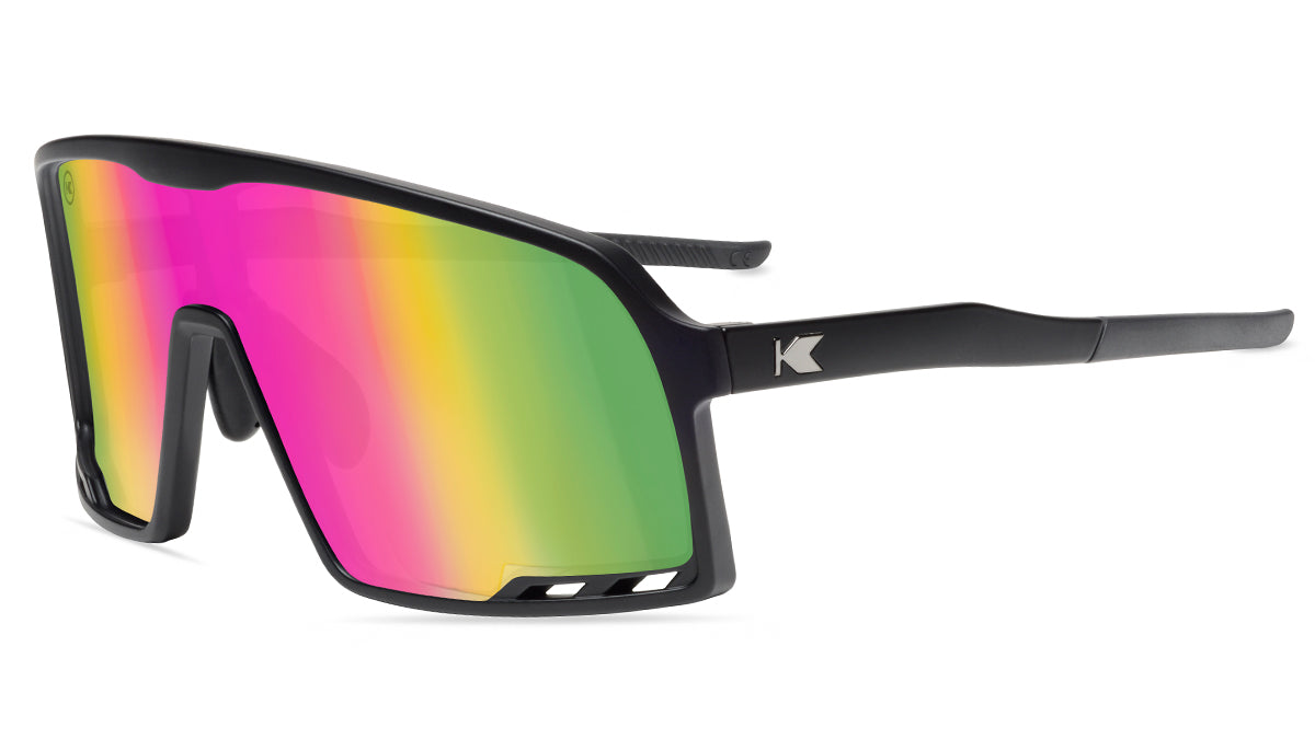 Wraparound Sunglasses - Rainbow on Black Campeones