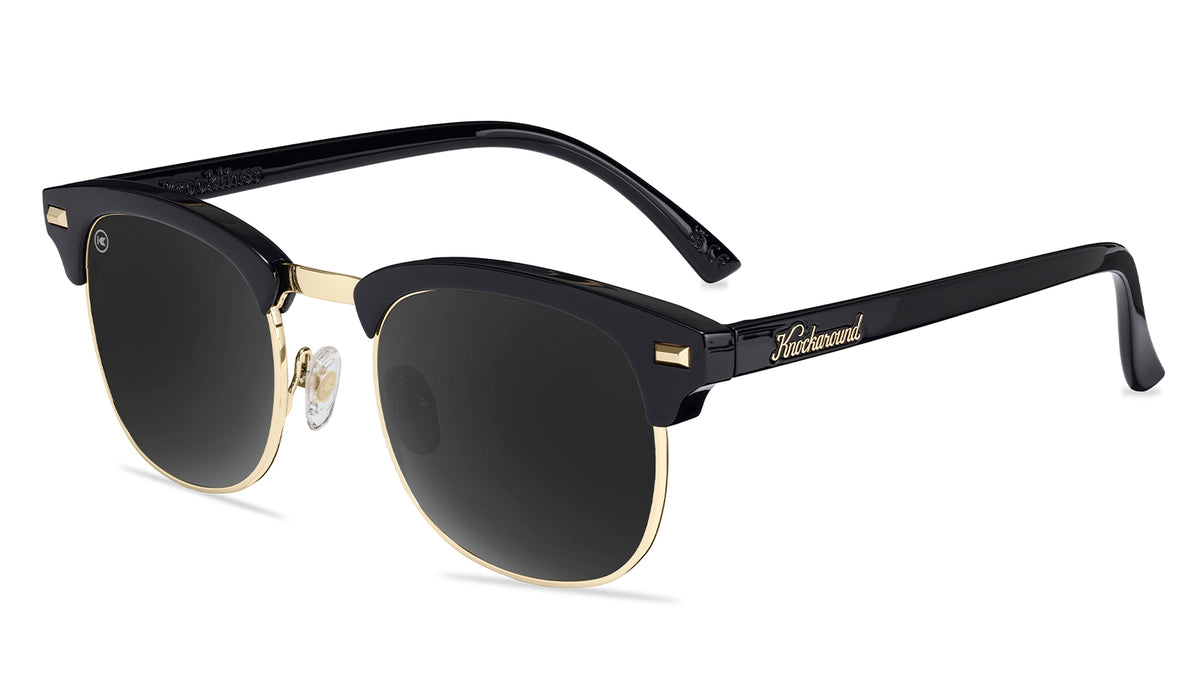 Glossy Black & Gold Brooklines - Knockaround.com