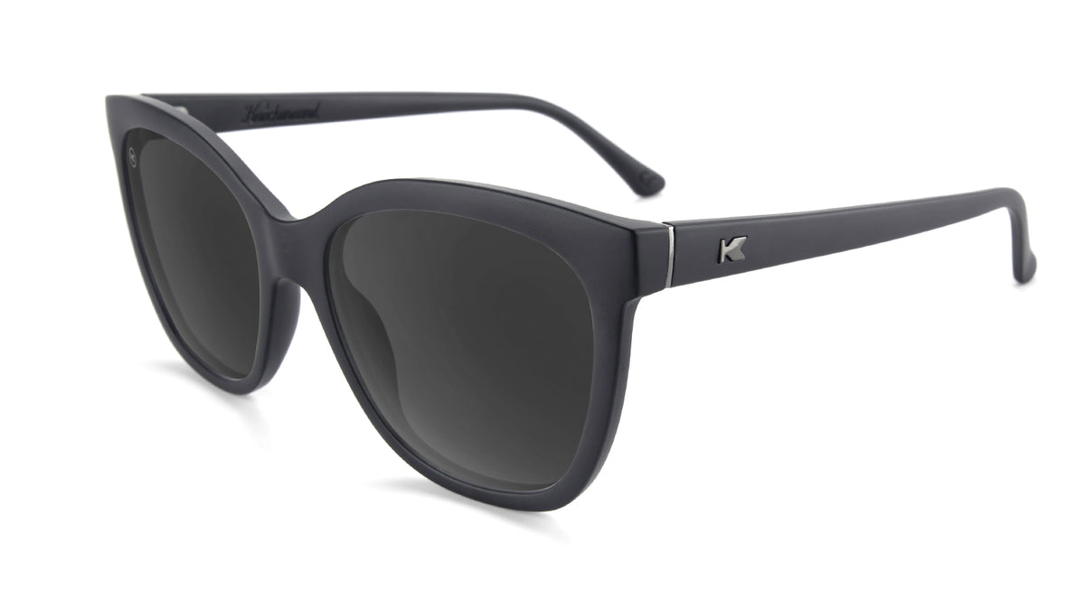 Polarized Sunglasses - Matte Black on Black / Smoke Deja Views