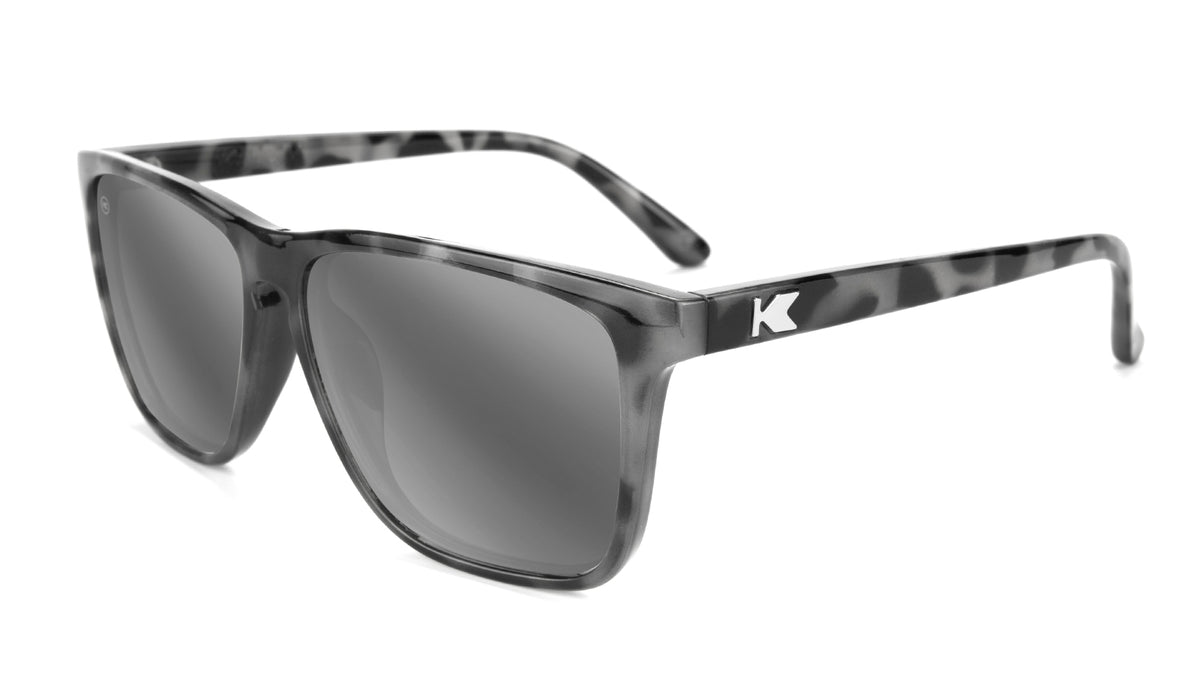 Polarized Sunglasses - Granite Tortoise Shell / Silver Smoke Fast Lanes