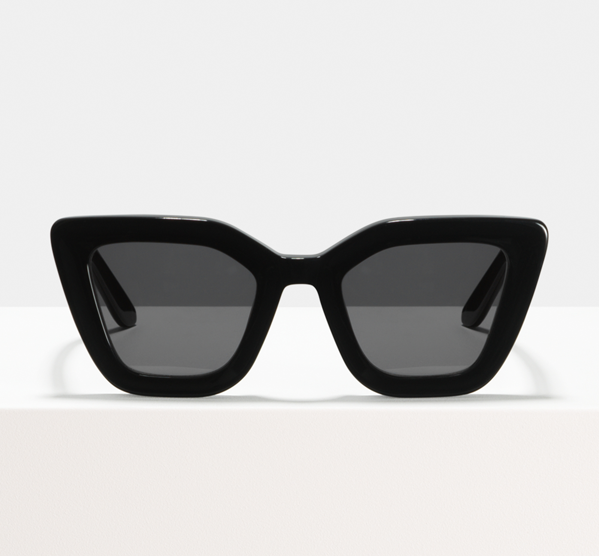 Bella Black | Rectangular Recycled Sunglasses