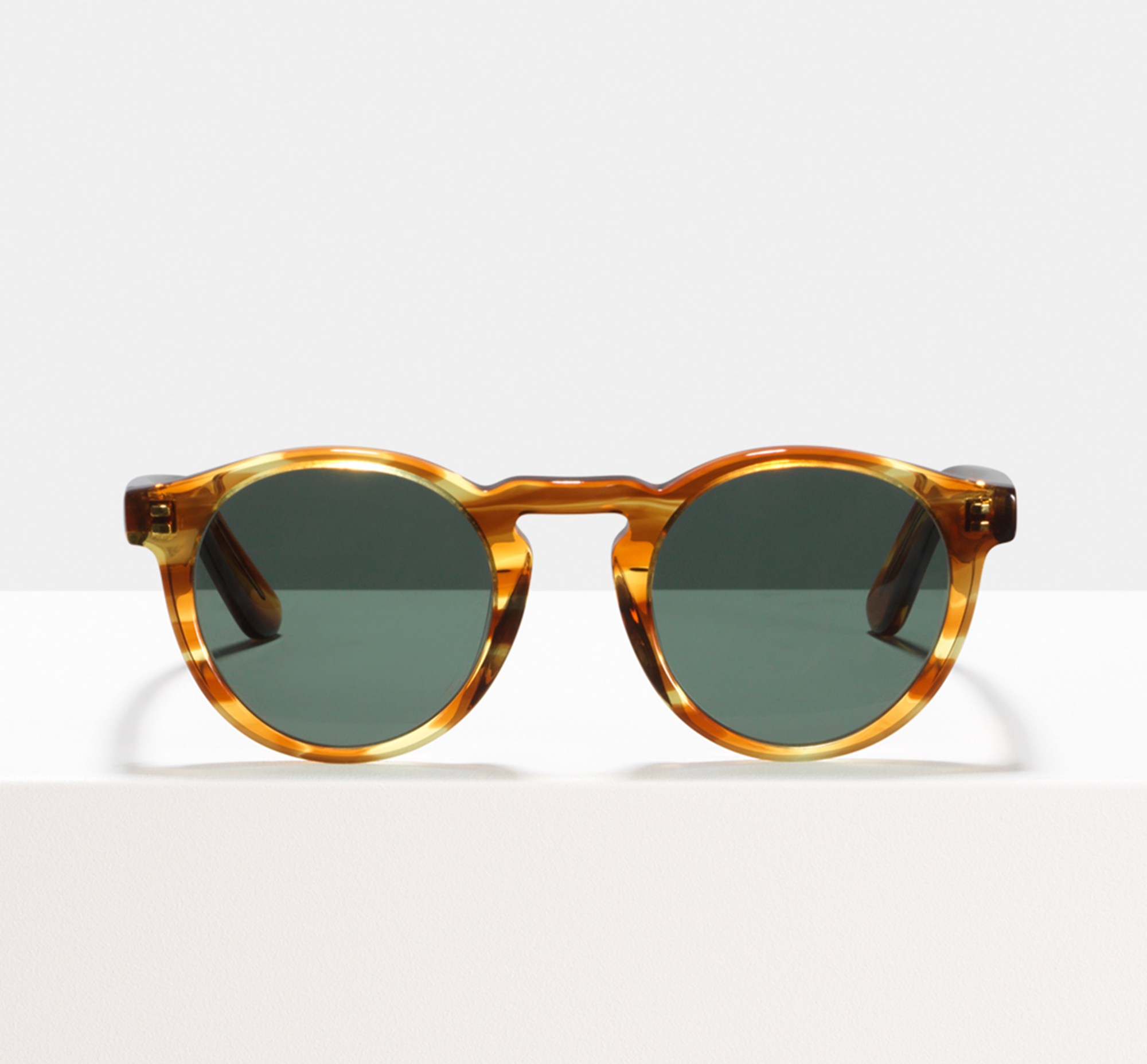 Benjamin Caramel Havana | Round Acetate Sunglasses
