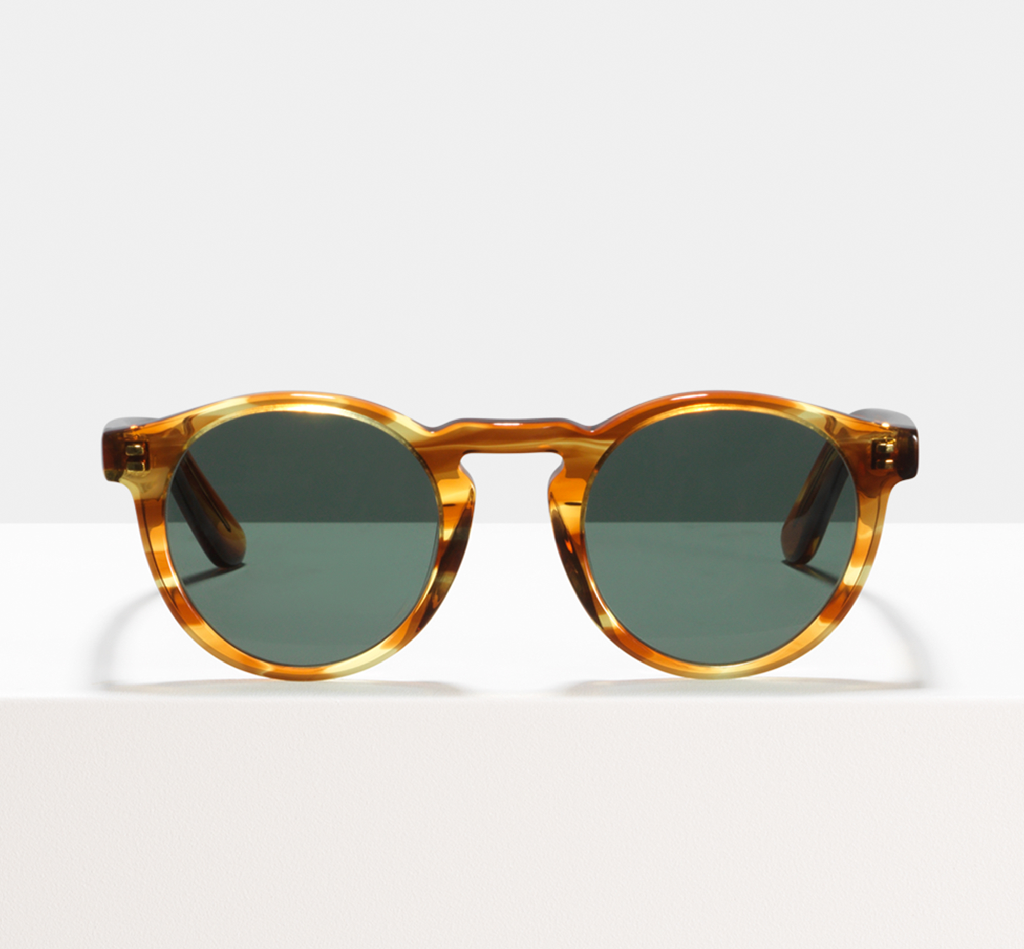 Benjamin Large Caramel Havana | Round Acetate Sunglasses