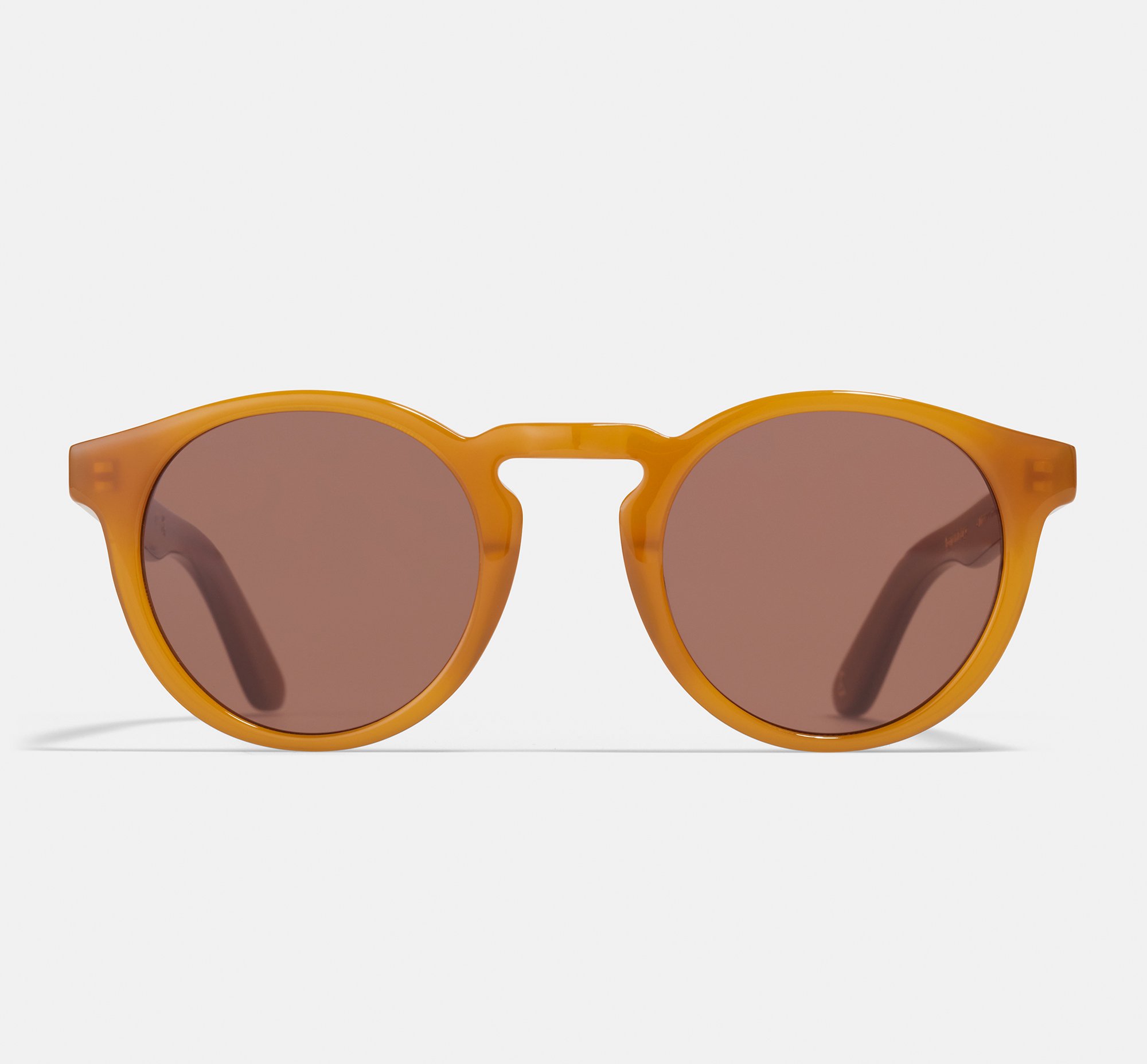 Benjamin Large Cinnamon | Round Renew Bio Acetate Sunglasses