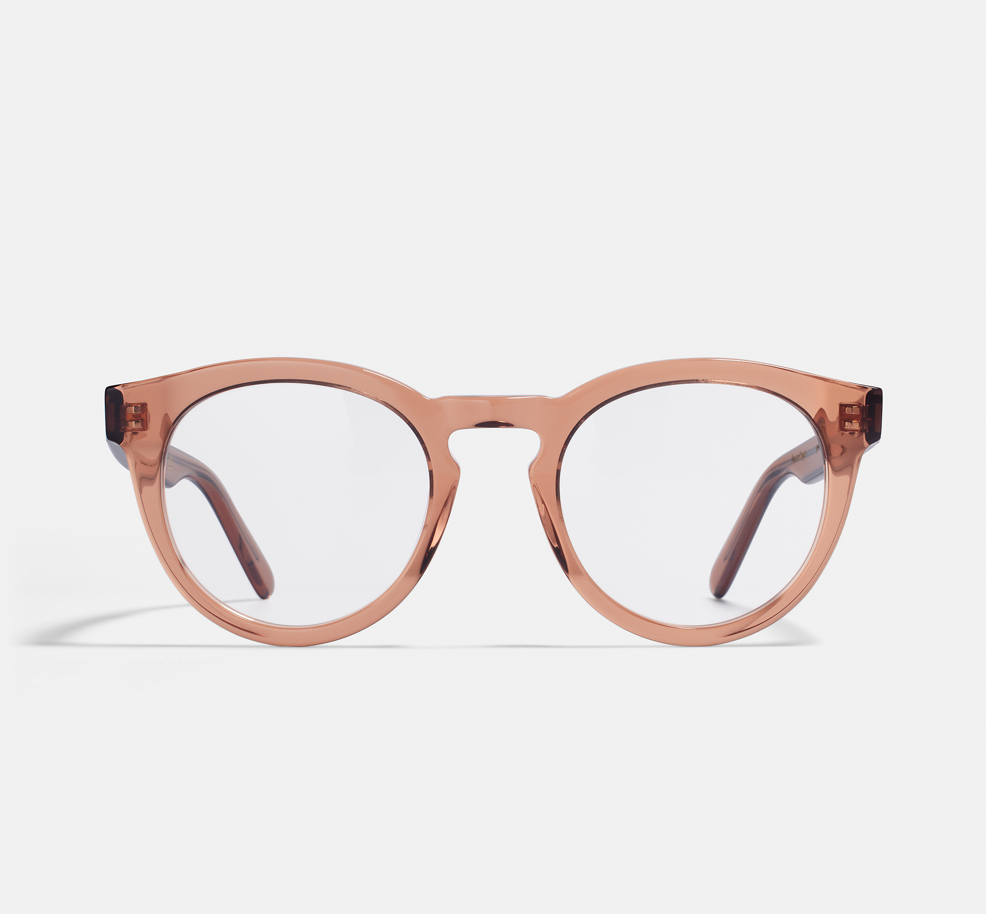 Byron Large Golden Brown | Round Acetate Glasses
