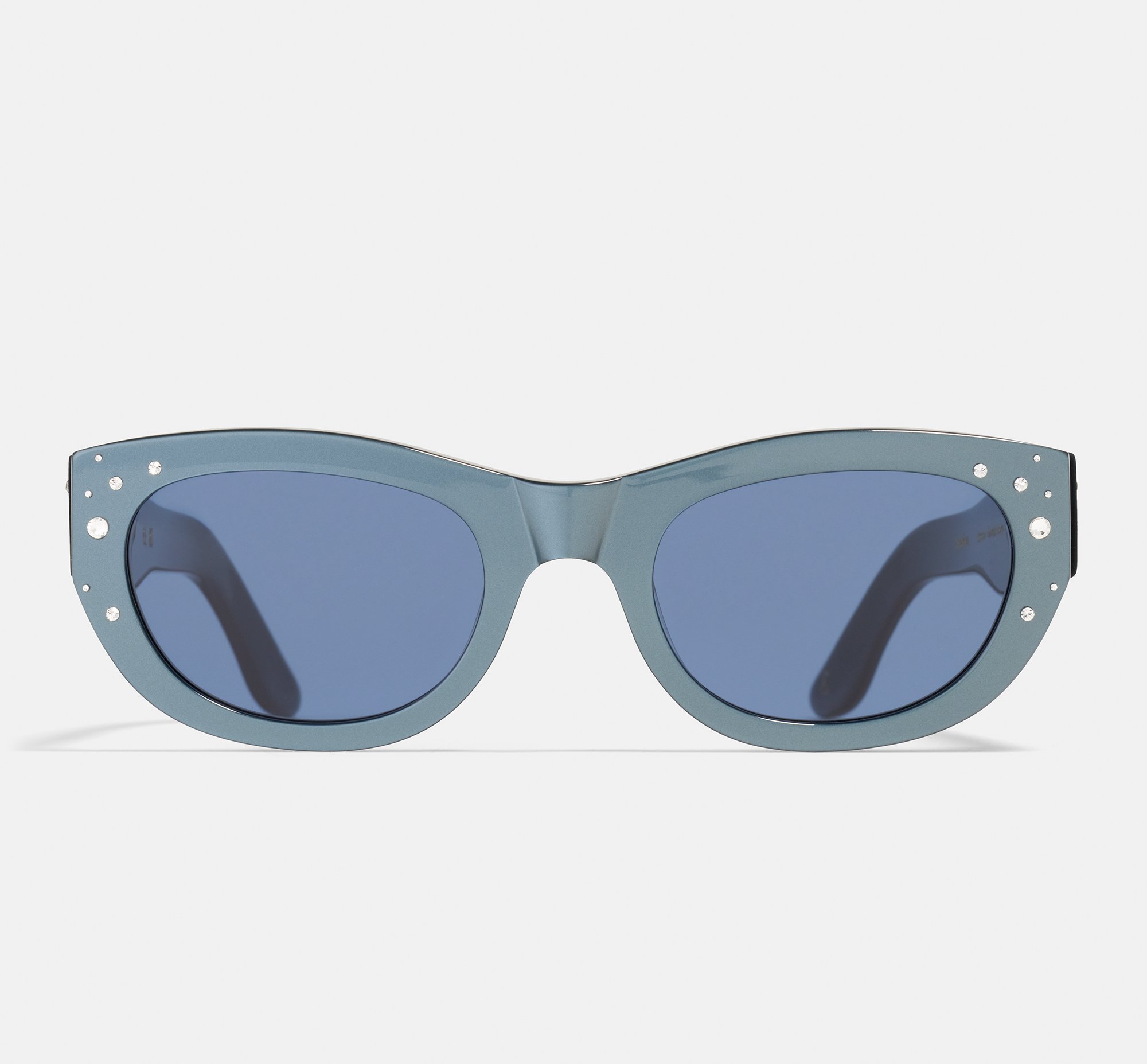 Caspian Ocean Chrome | Oval Recycled Sunglasses