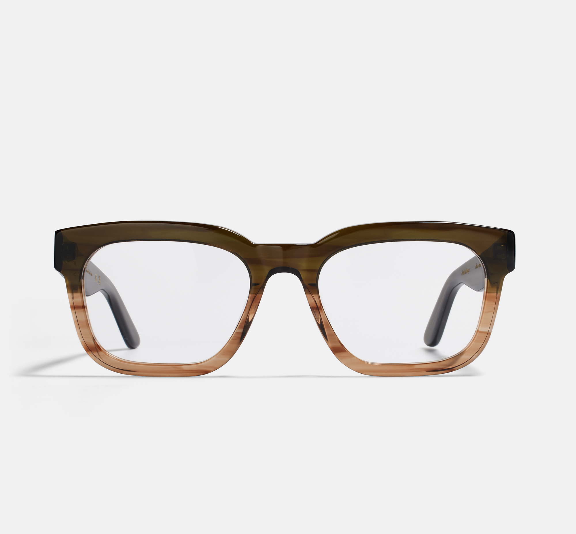 Chuck Large Olive Gradient | Rectangular Acetate Glasses