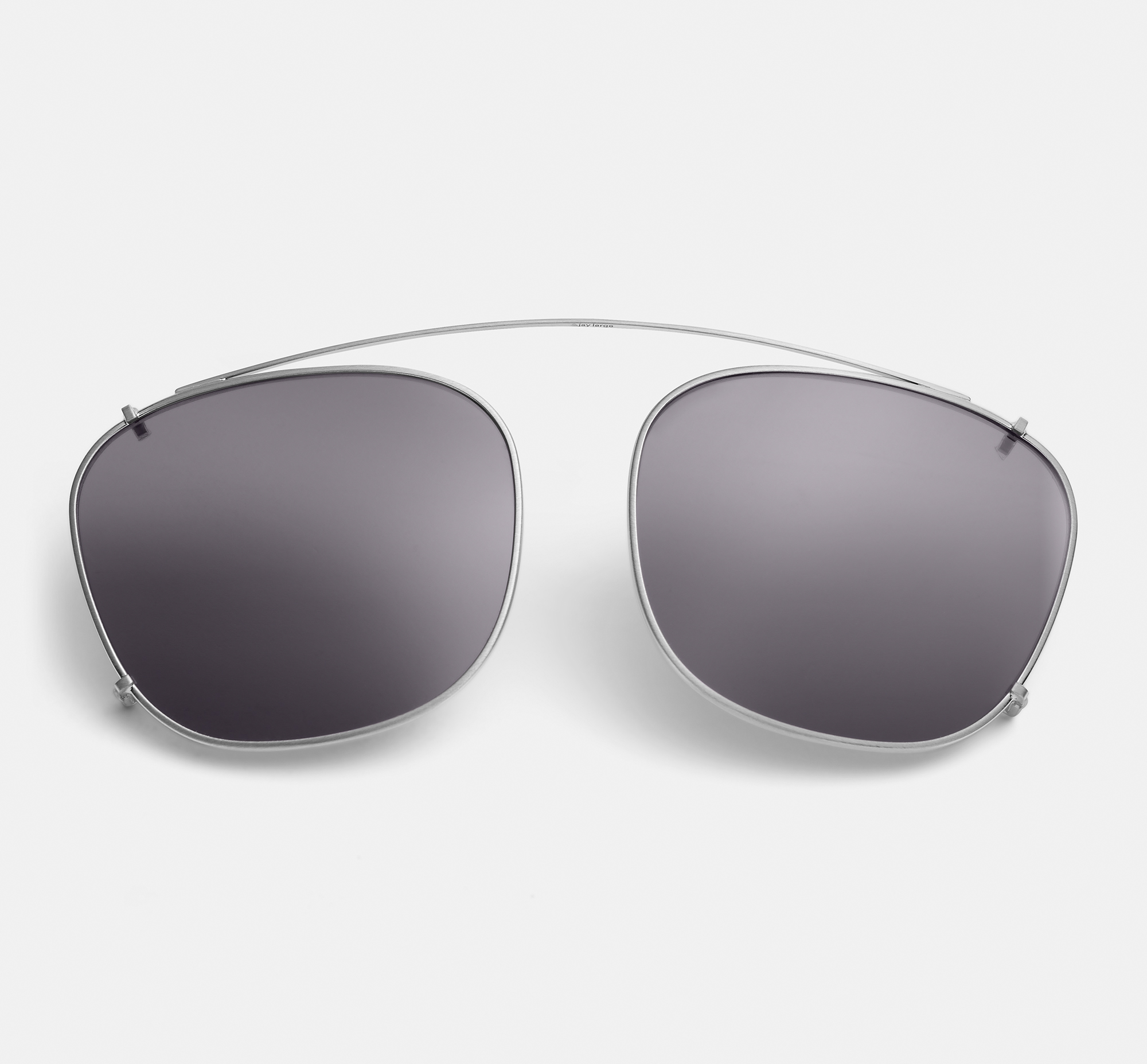 Jay Large clip-on Satin Silver | Clip-on sunglasses
