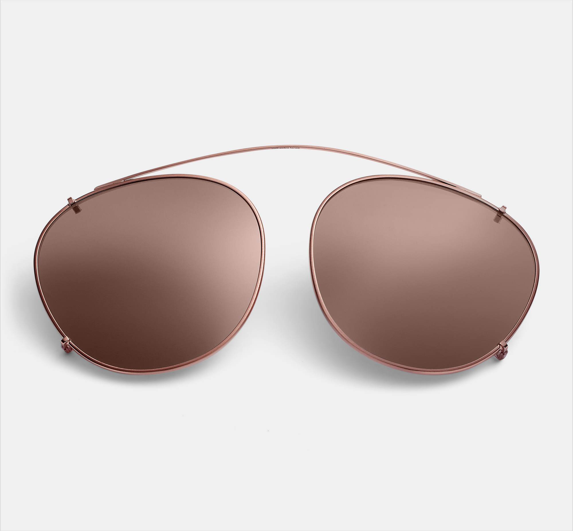 Neil Extra Large Clip-on Rose Gold | Clip-on sunglasses