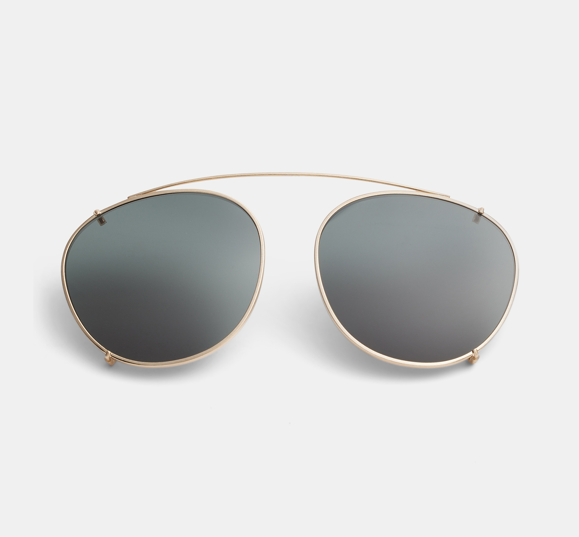 Neil Large Clip-on Satin Gold | Clip-on sunglasses
