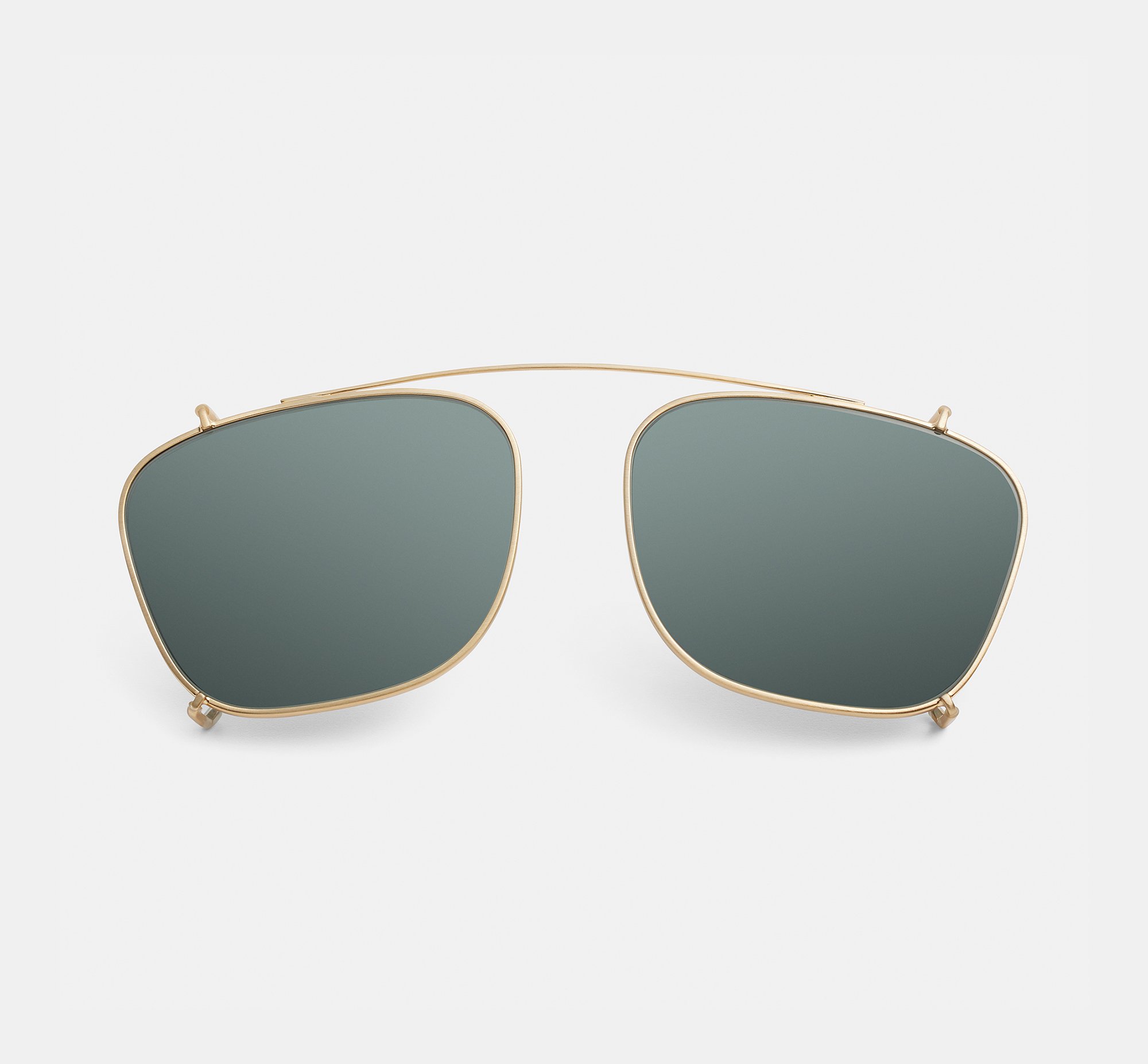 Nelson Large clip-on Satin Gold | Clip-on sunglasses