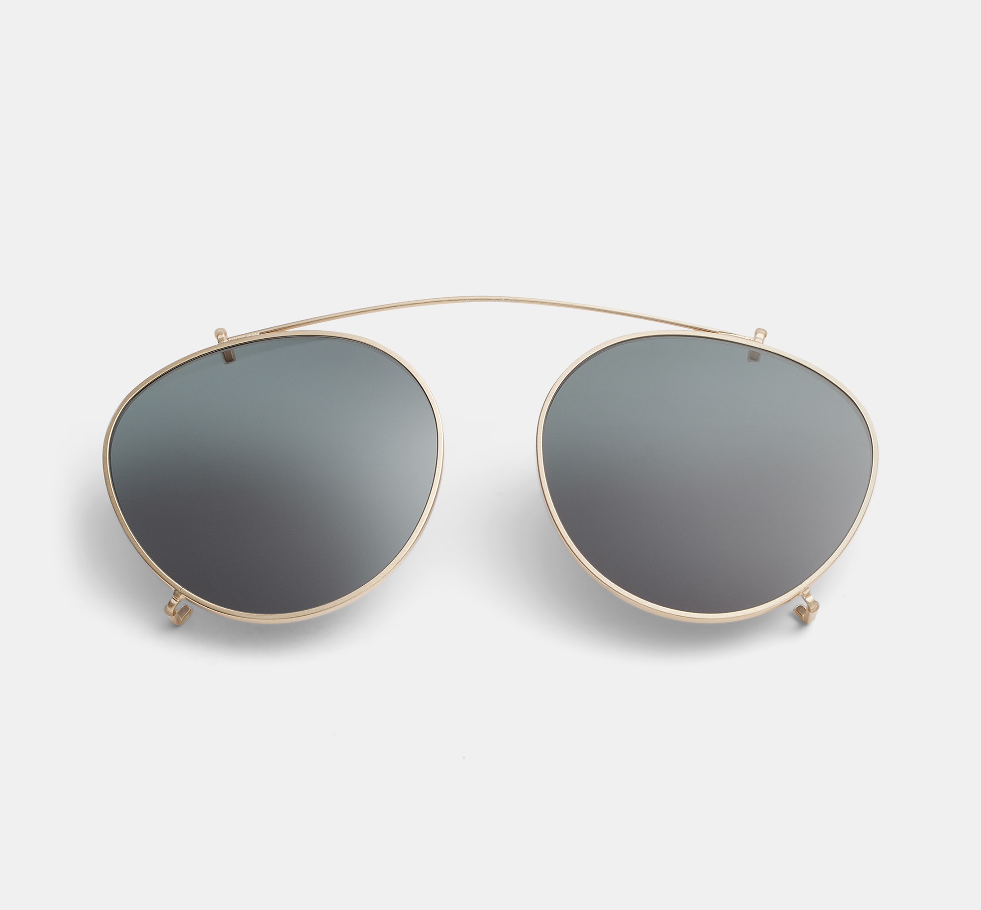 Pierce Extra Large clip-on Satin Gold | Clip-on sunglasses