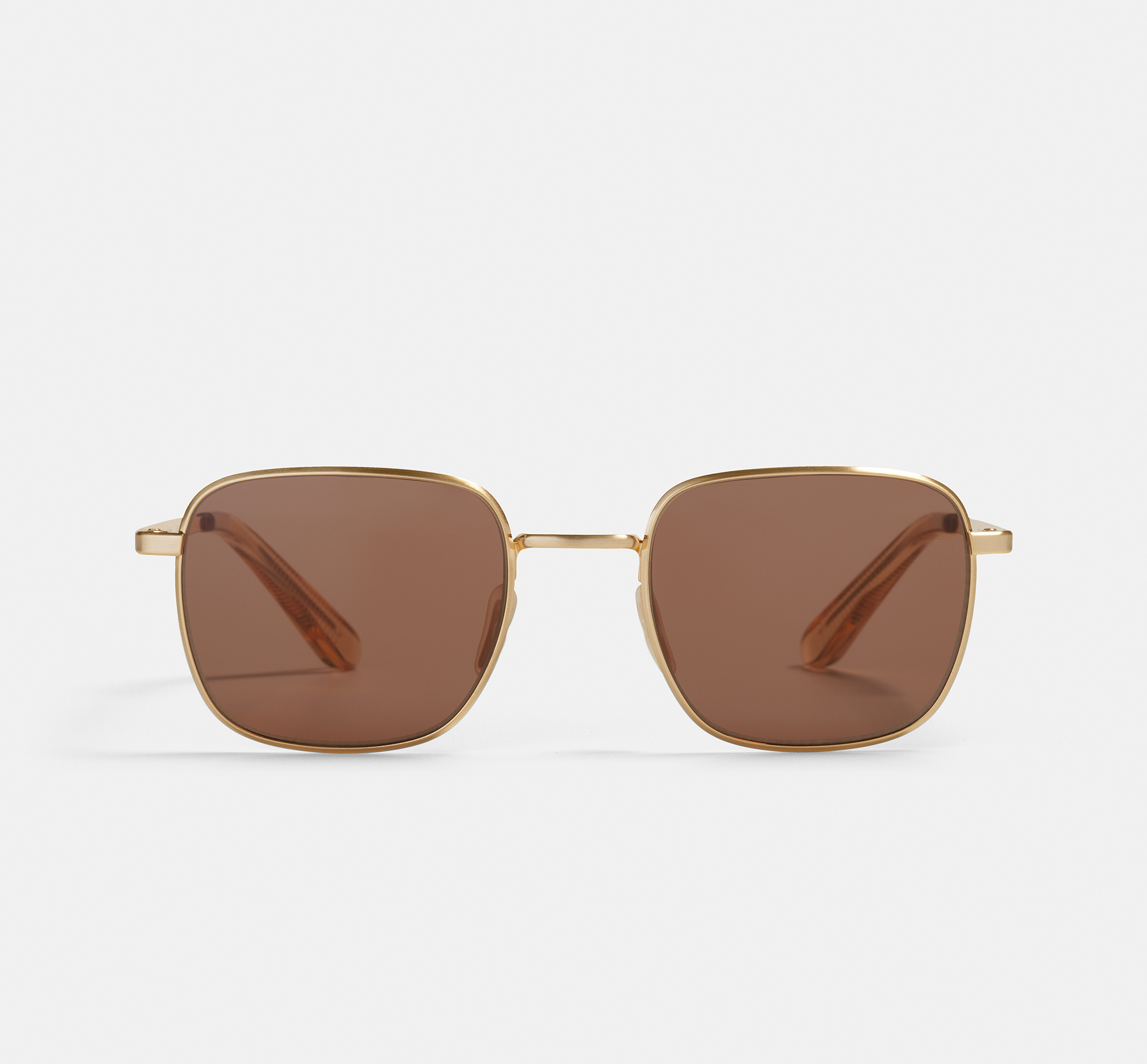 Curtis Satin Gold | Square Metal Sunglasses