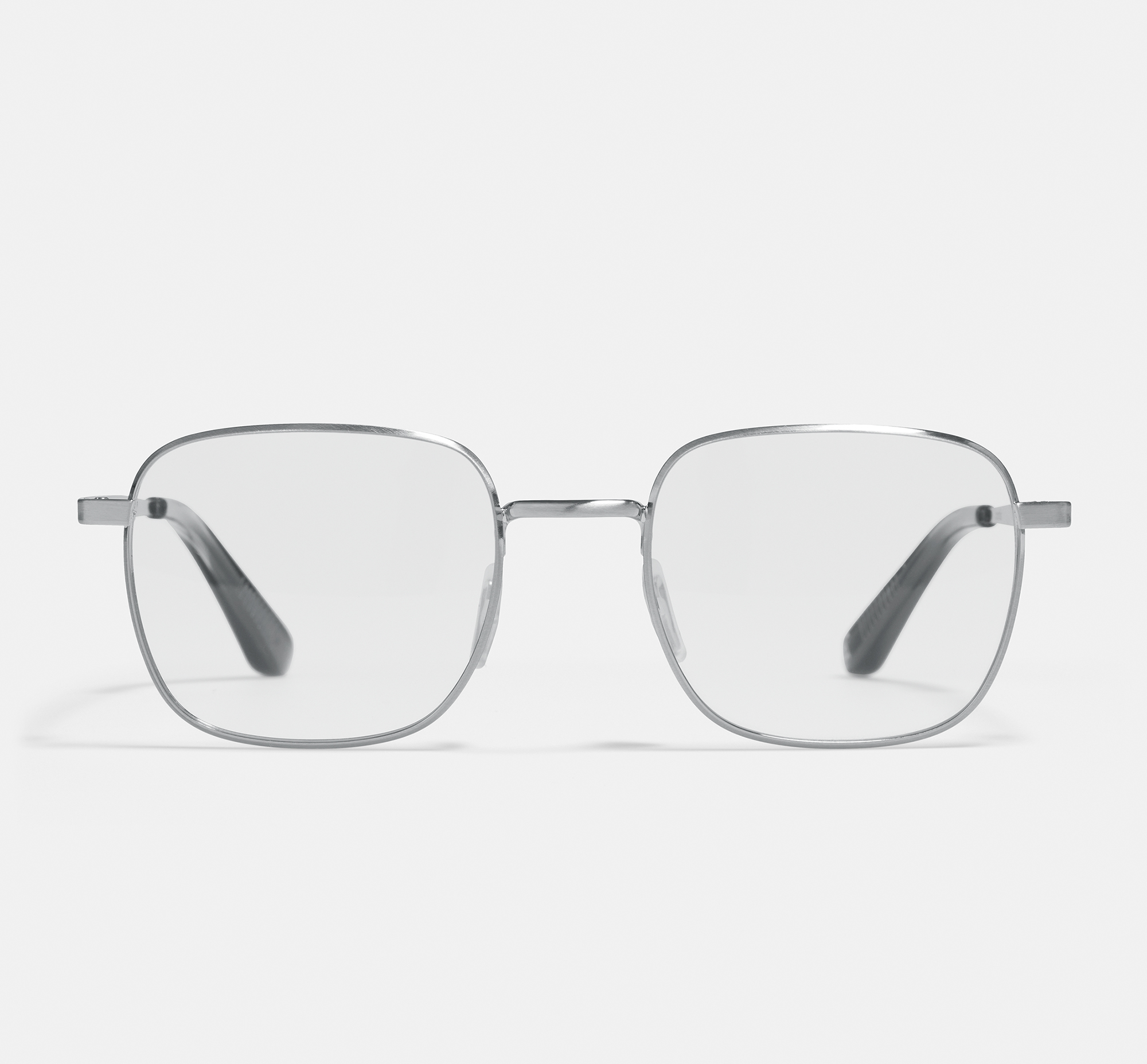 Curtis Satin Silver | Square Metal Glasses
