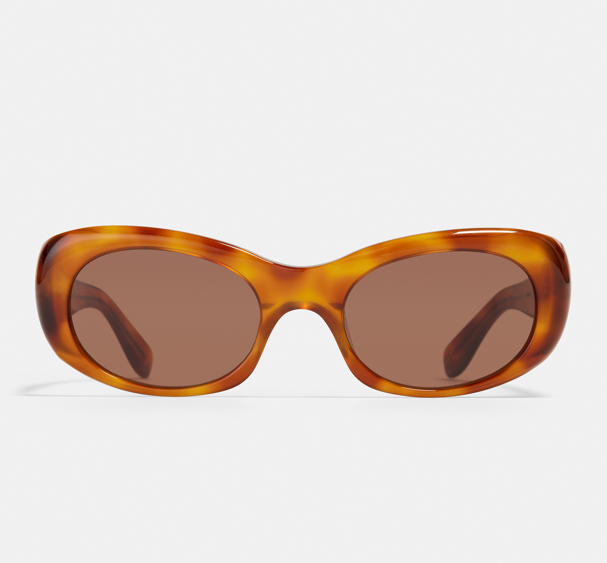 Dilion Sepia | Oval Bio Acetate Sunglasses