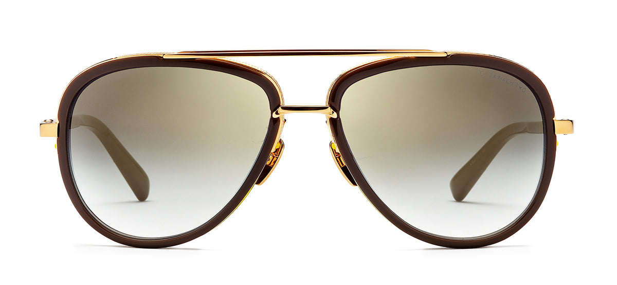 Dita MACH-TWO G Aviator Sunglasses - Grey/Yellow Gold
