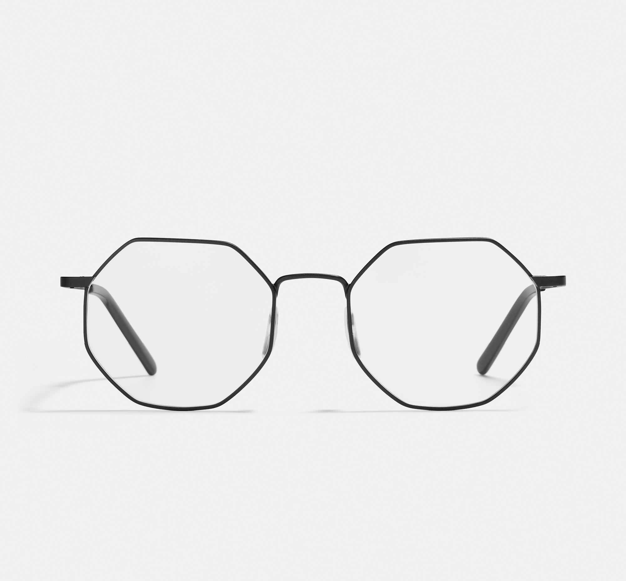 Elton Matte Black | Hexagonal Metal Glasses