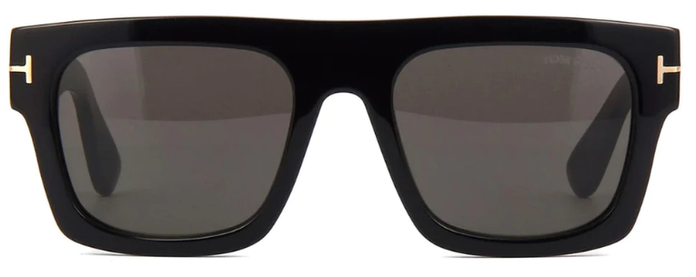 TOM FORD FAUSTO 01A Square Sunglasses - Black