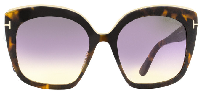 TOM FORD CHANTALLE 55B Butterfly Sunglasses - Tortoise