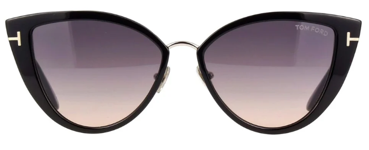 TOM FORD ANGELICA 01B Cat Eye Sunglasses - Black