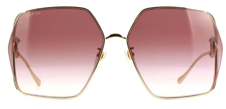 GUCCI GG1322SA 003 Butterfly Sunglasses - Gold