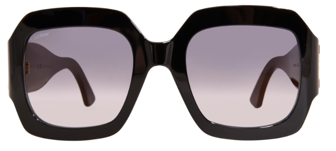Cartier CT0434S 001 Oversized Square Sunglasses - Black