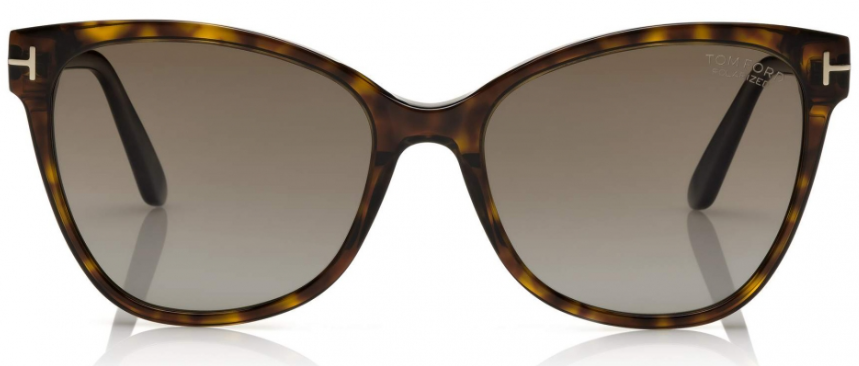 TOM FORD ANI 52H Cat Eye Polarized Sunglasses - Havana