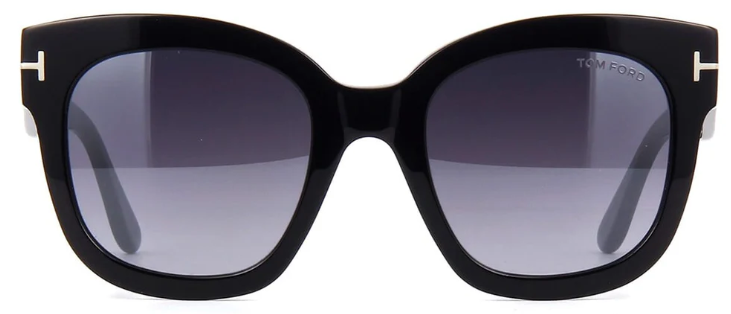 TOM FORD BEATRIX-02 01C Butterfly Sunglasses - Black