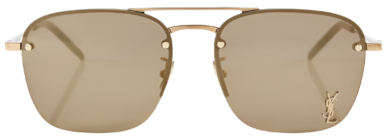 Saint Laurent SL309 004 Navigator Sunglasses - Gold