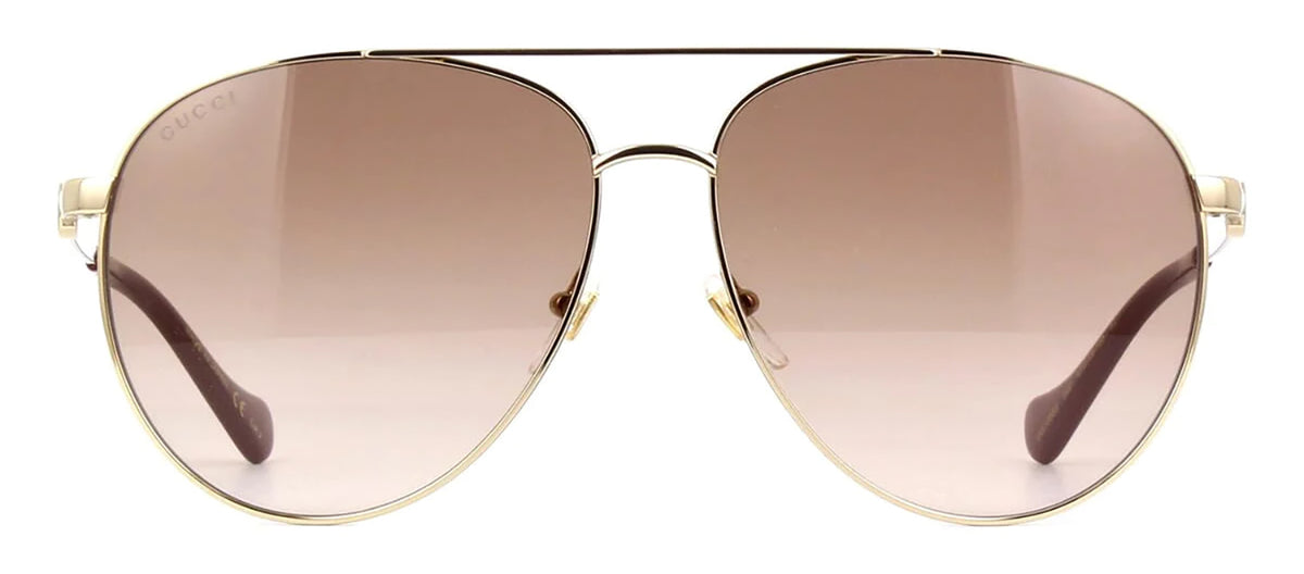 GUCCI GG1088S 002 Aviator Sunglasses - Gold