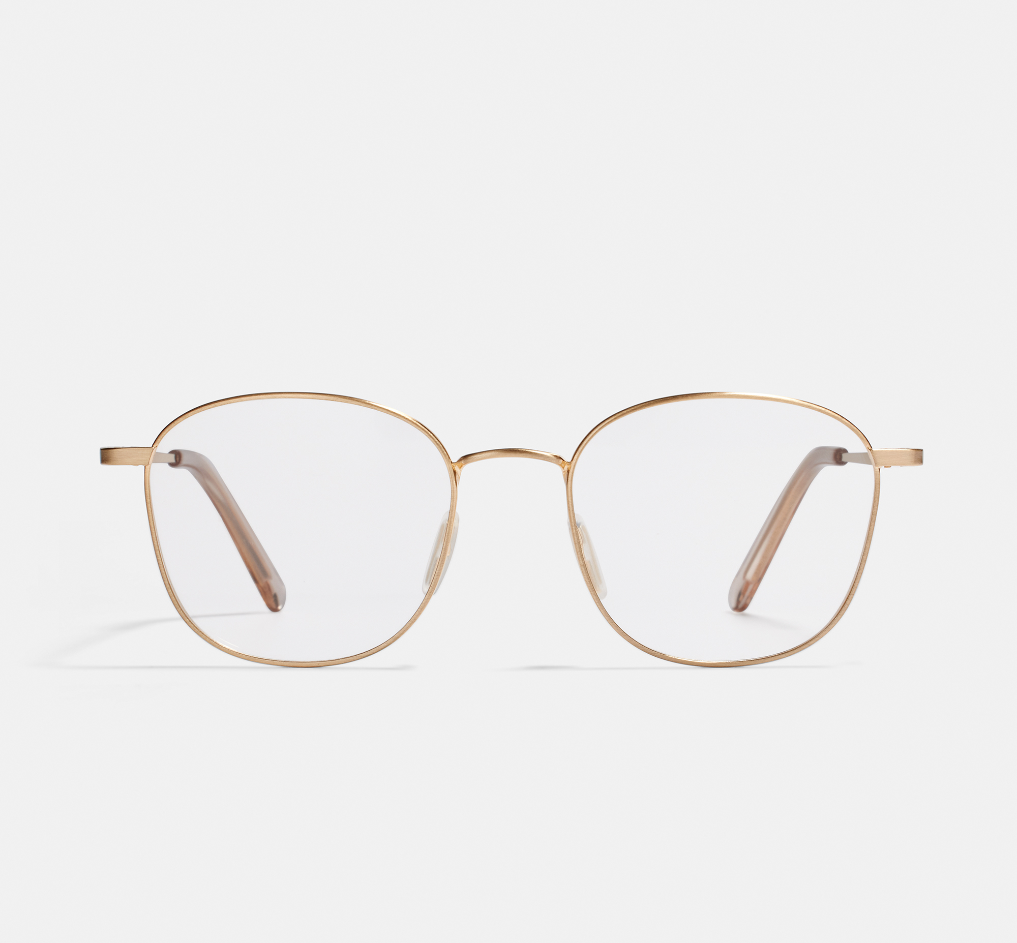 Jay Satin Gold | Square Metal Glasses