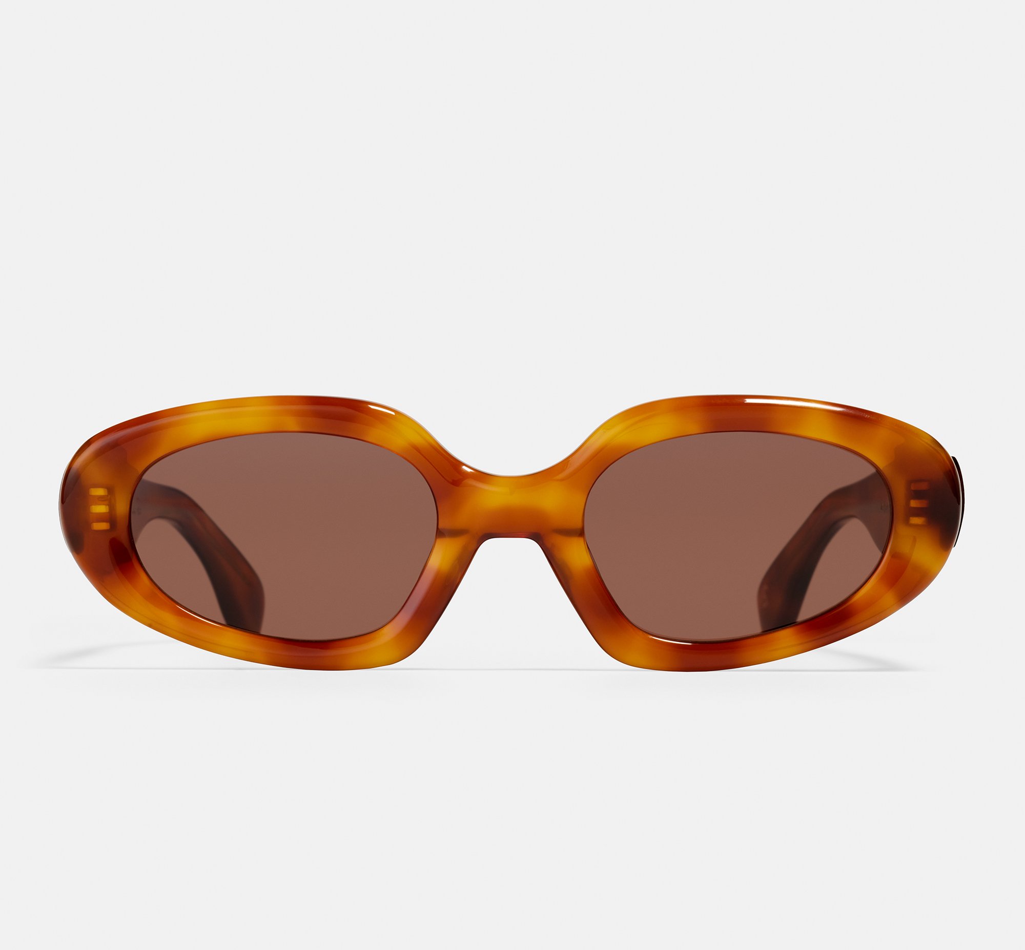 Kaya Sepia | Oval Bio Acetate Sunglasses