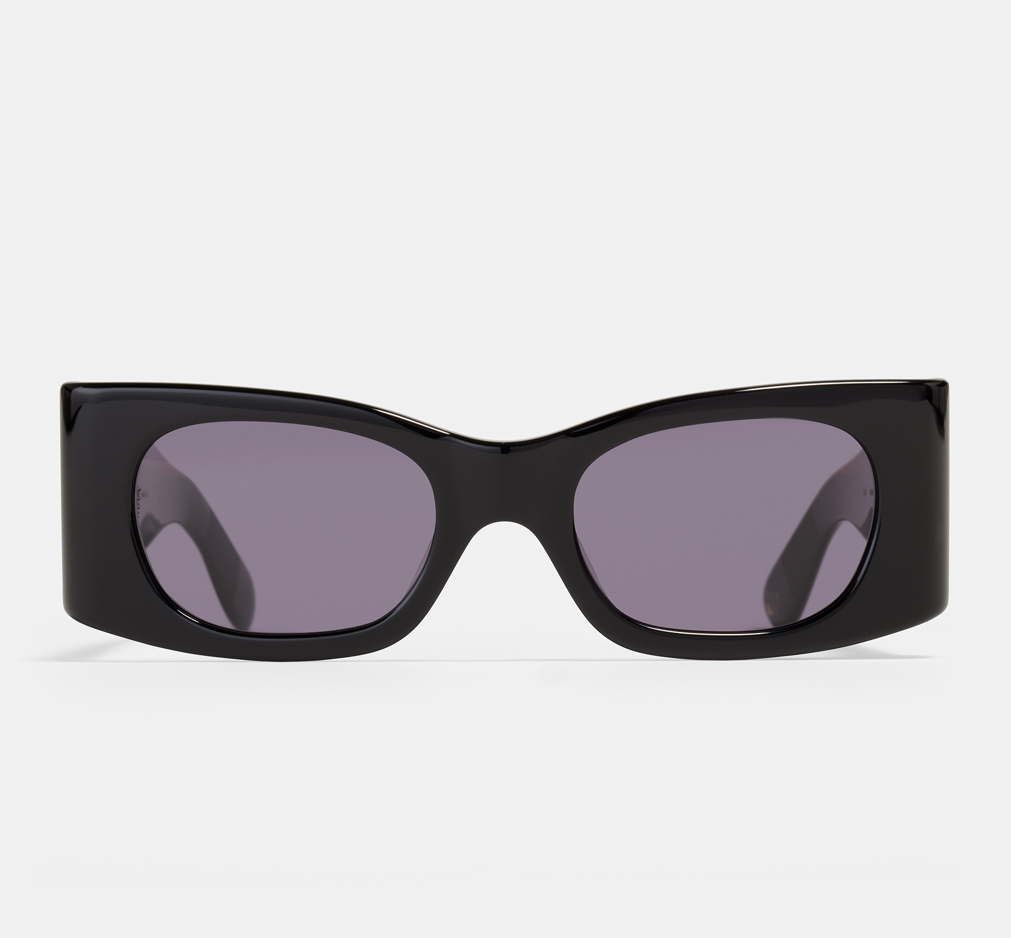 Kayla x GANNI Liquorice | Rectangular Renew Bio Acetate Sunglasses