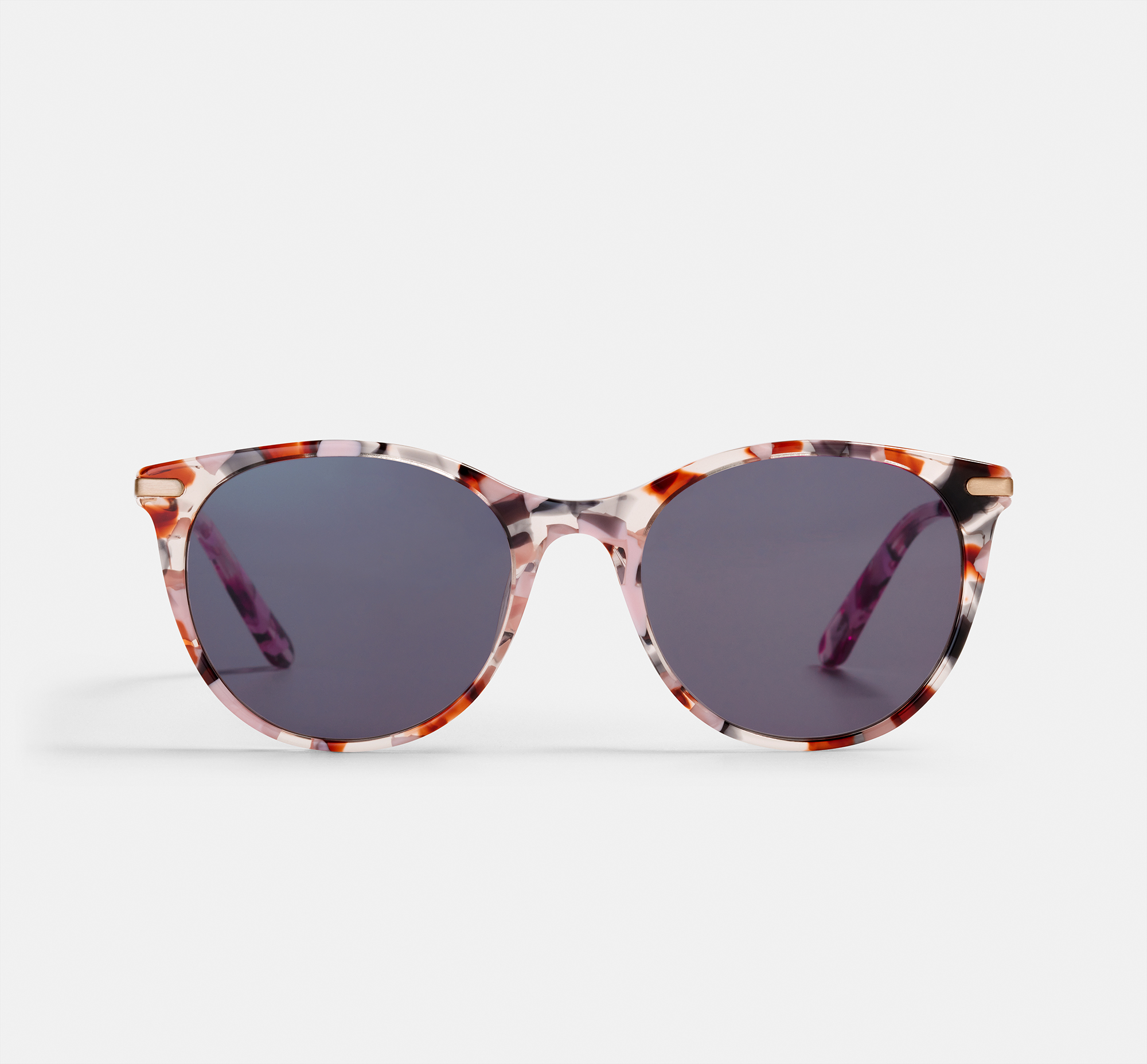 Lily Metal Temple Sakura | Round Combi Sunglasses