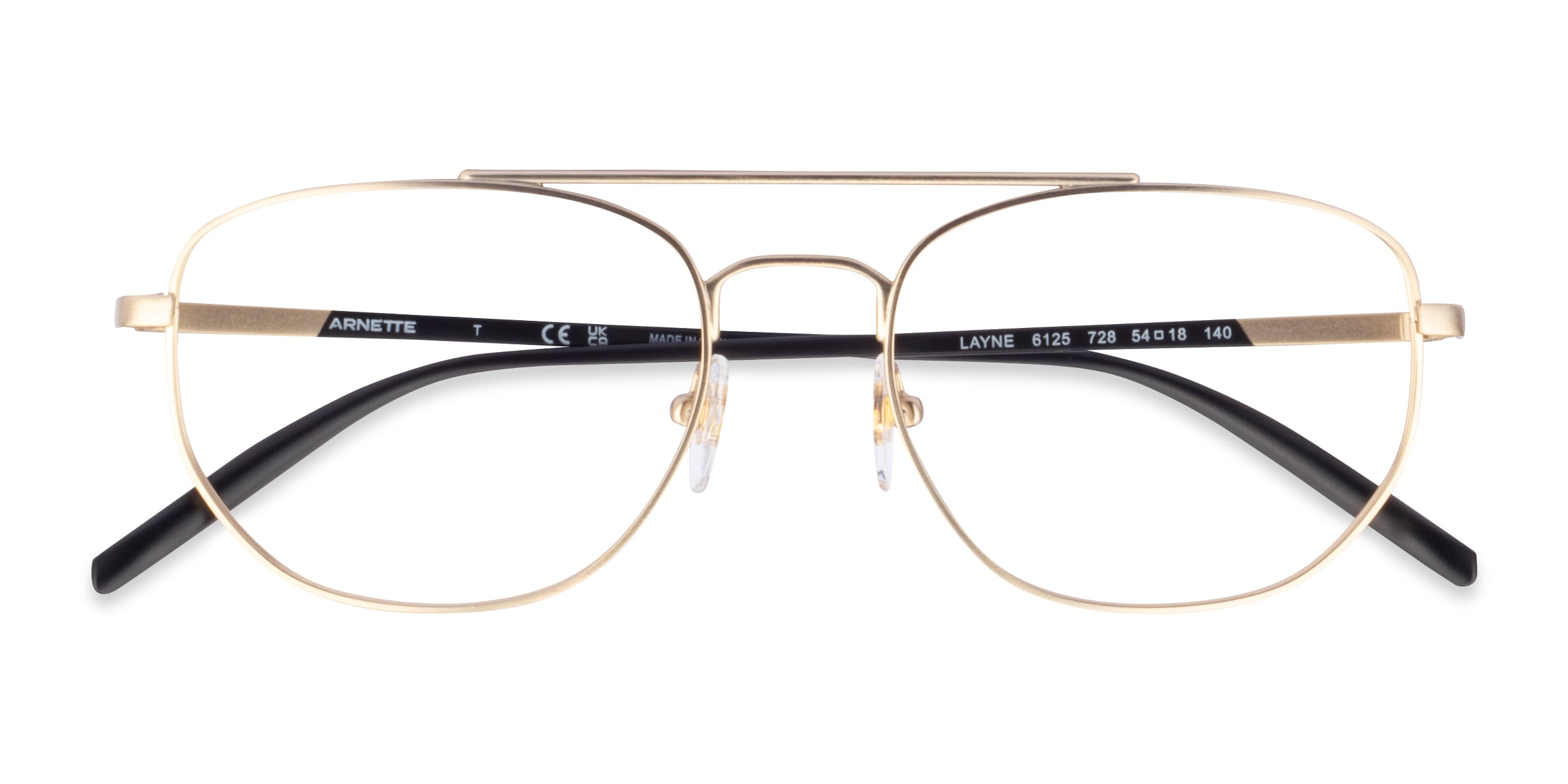 ARNETTE Layne - Aviator Shiny Brushed Gold Frame Eyeglasses