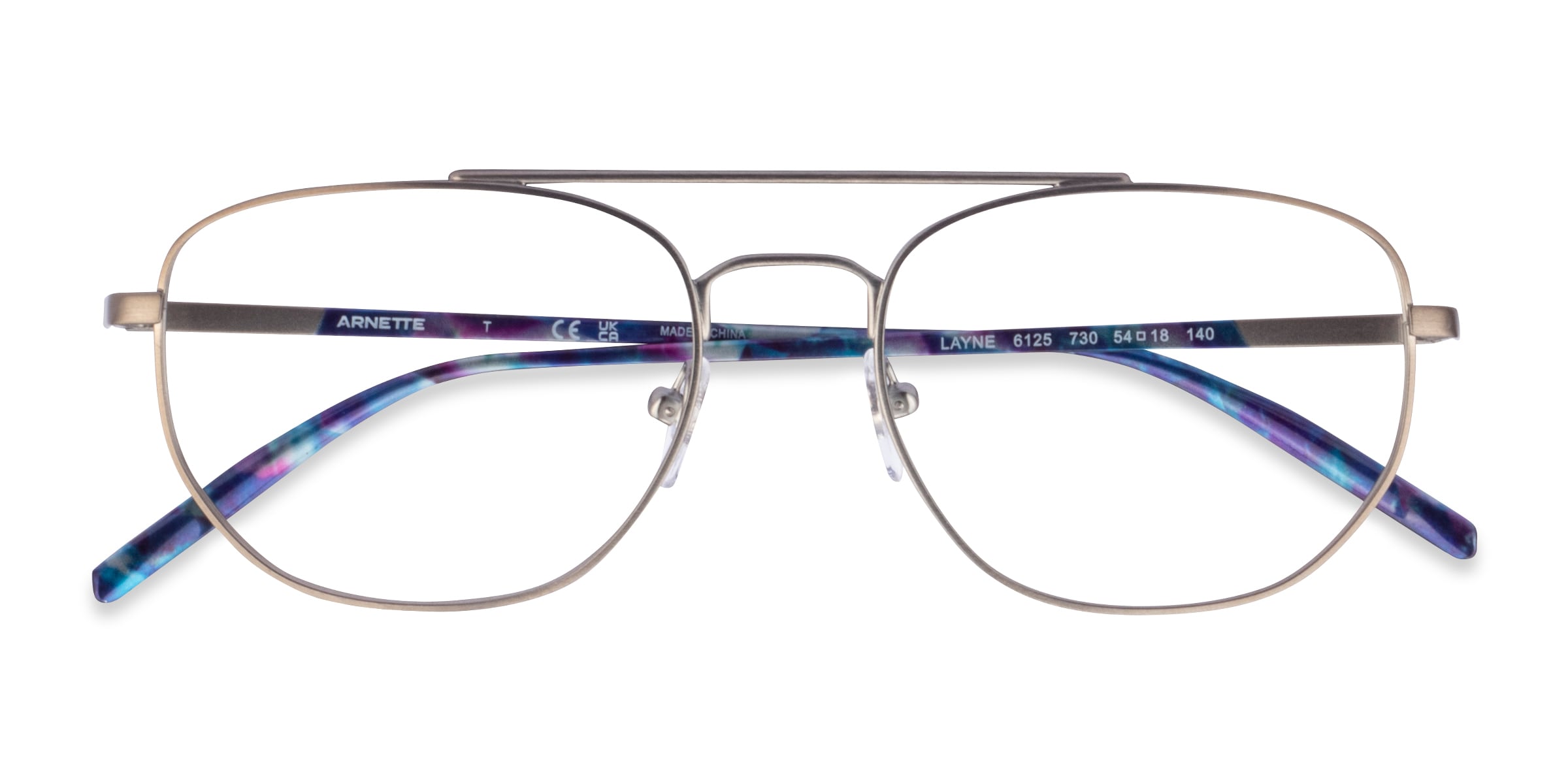 ARNETTE Layne - Aviator Shiny Brushed Gunmetal Frame Glasses For Women