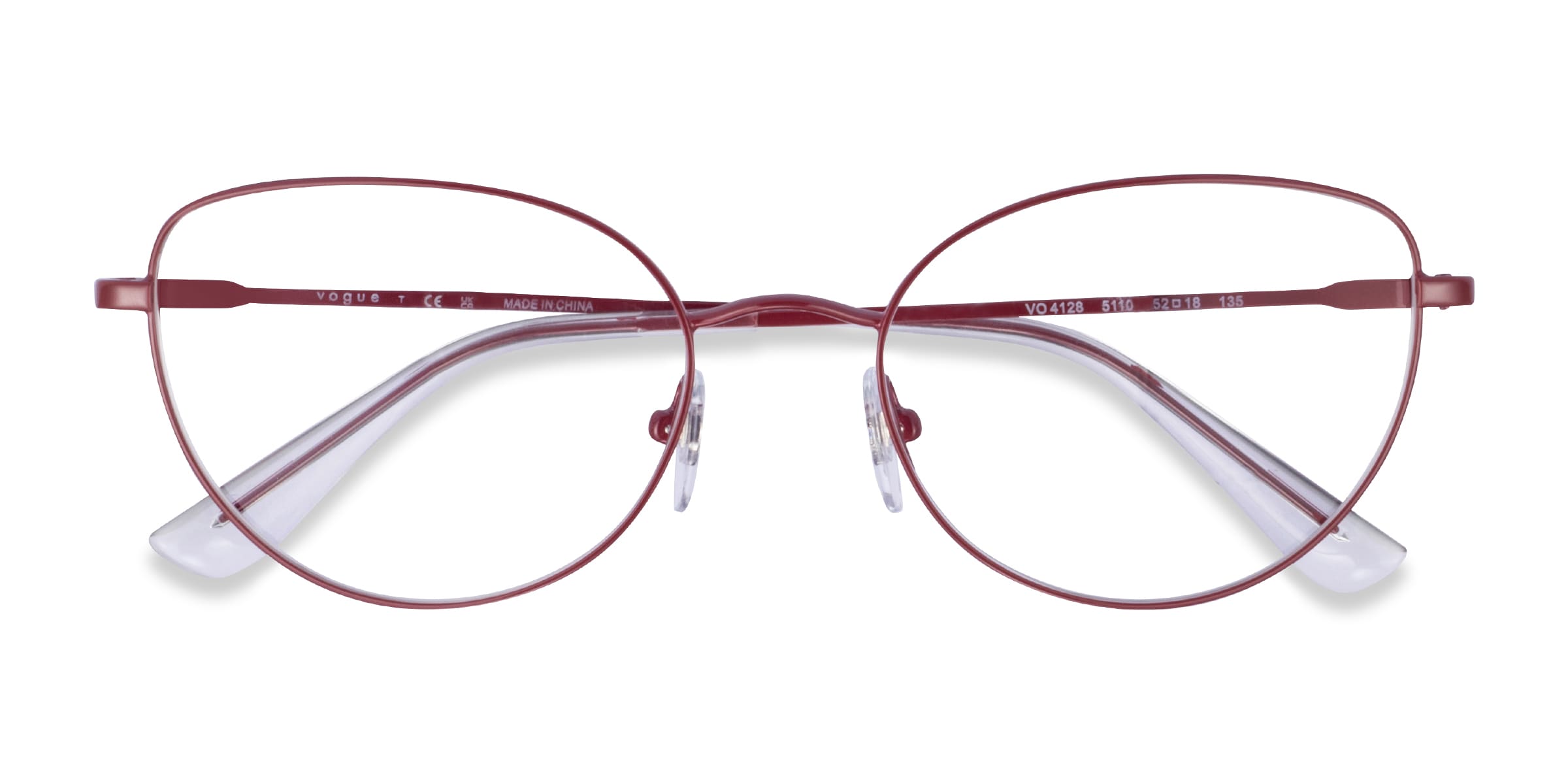 Vogue Eyewear VO4128 - Cat Eye Bordeaux Frame Glasses For Women