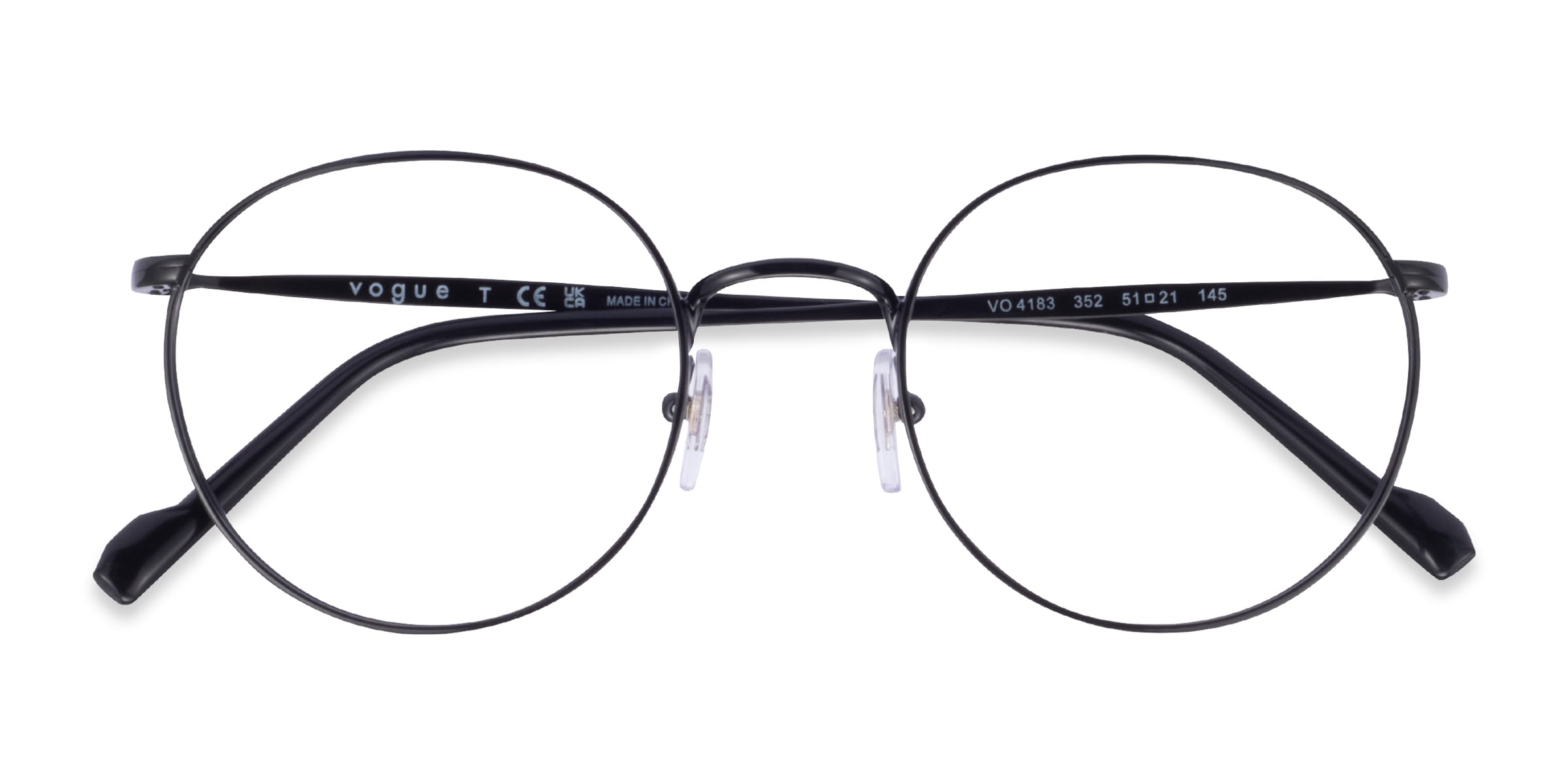 Vogue Eyewear VO4183 - Round Black Frame Eyeglasses