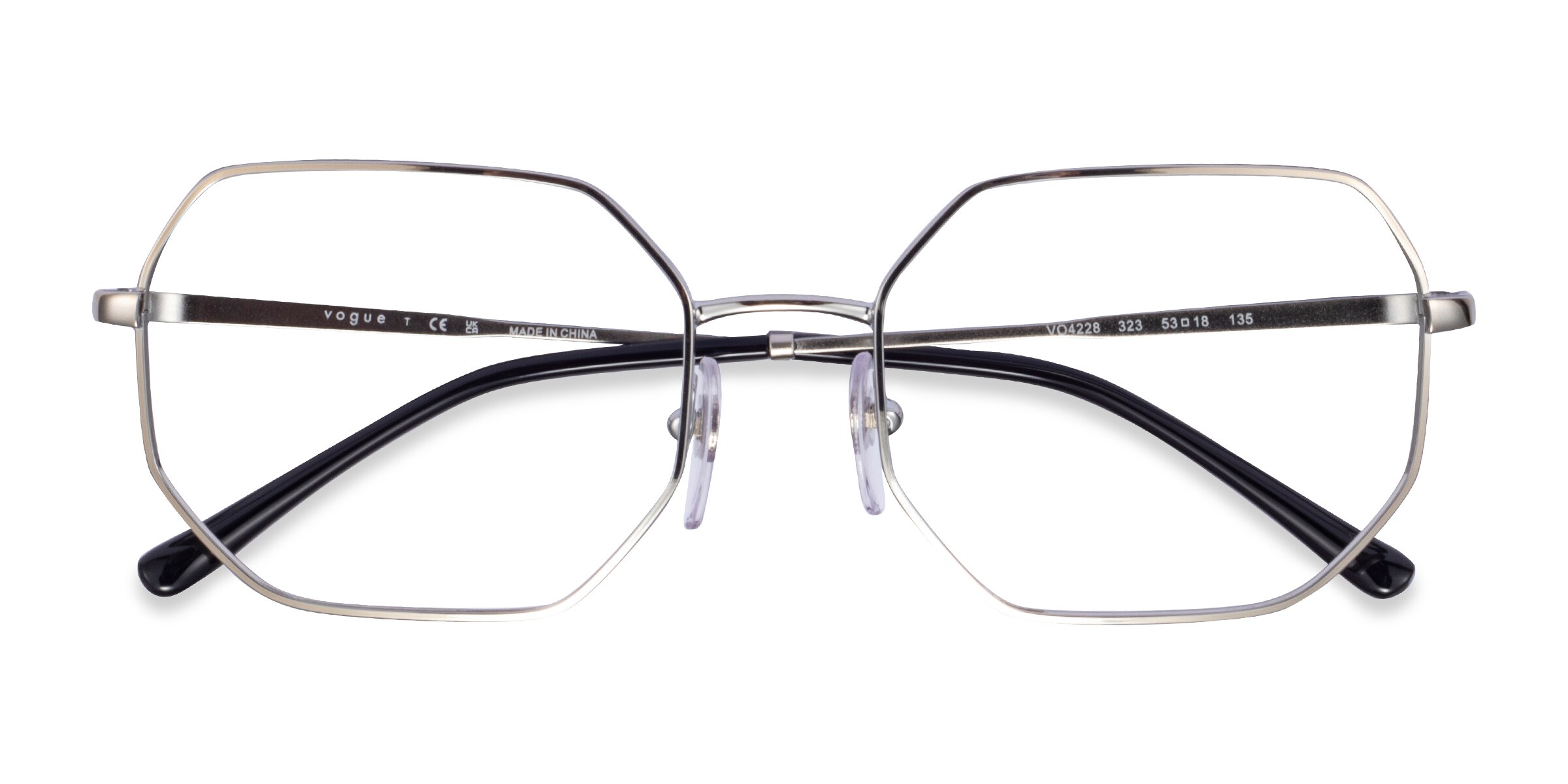 Vogue Eyewear VO4228 - Geometric Silver Frame Eyeglasses
