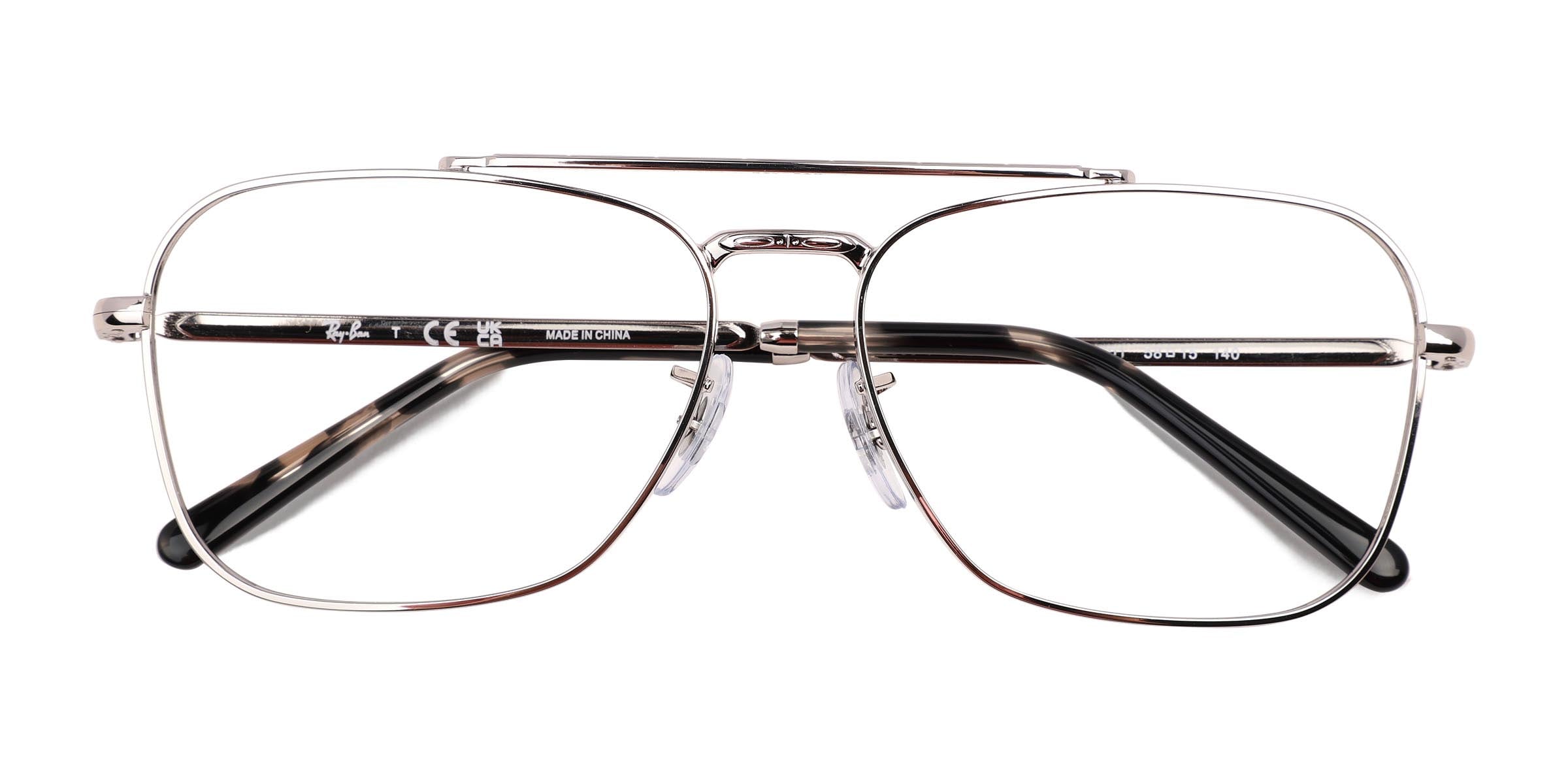 Ray-Ban RB3636V - Rectangle Silver Frame Eyeglasses
