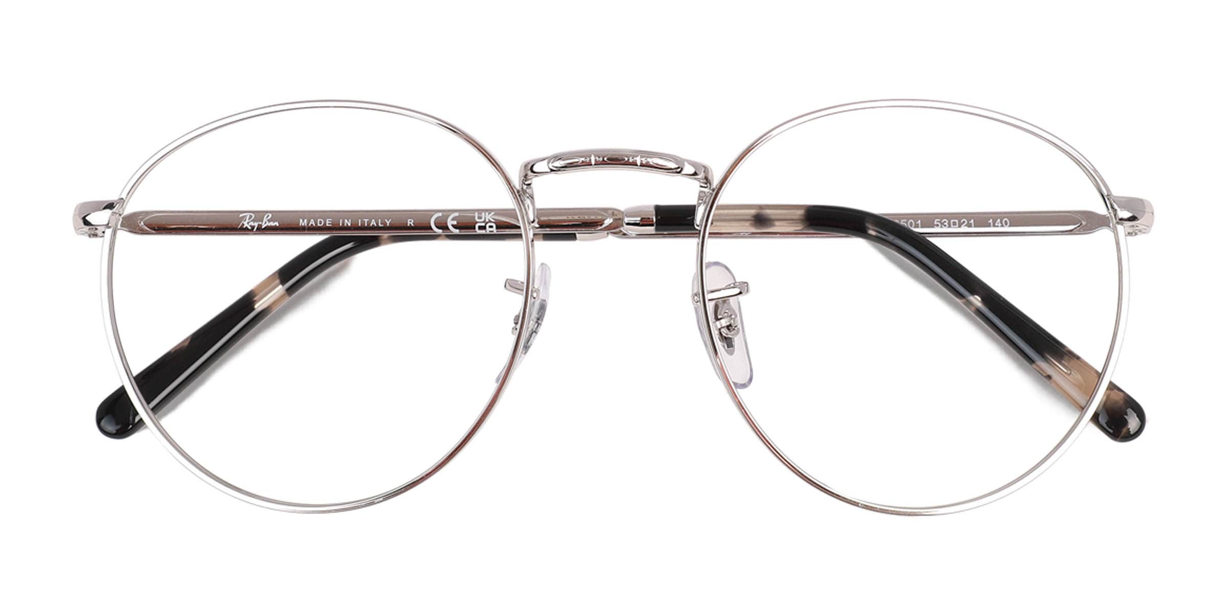 Ray-Ban RB3637V New Round - Round Silver Frame Eyeglasses